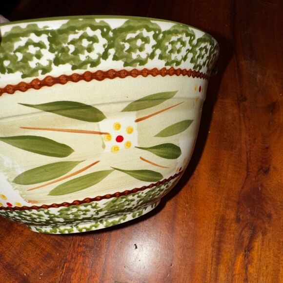 Temp-Tations Ovenware Old World Green 1 Qt & 1.5 Qt mixing bowls - Picture 2 of 7